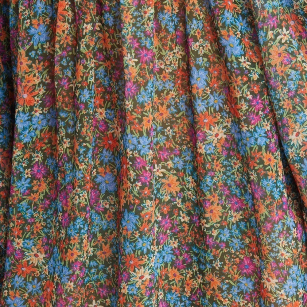 For Love & Lemons Brittany Floral Print Long Sleeve Midi Dress - Picture 5 of 12